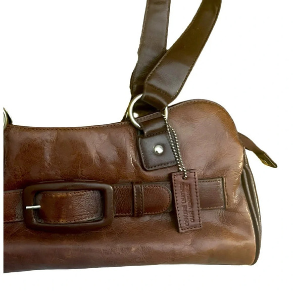 Arnold Churgin vintage brown bigger buckles purse in  excellent condition - Picture 2 of 11
